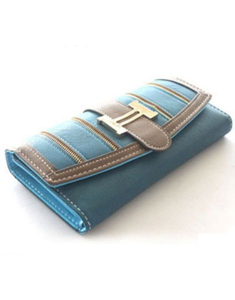 blue and light chocolate clutch wholesale purse