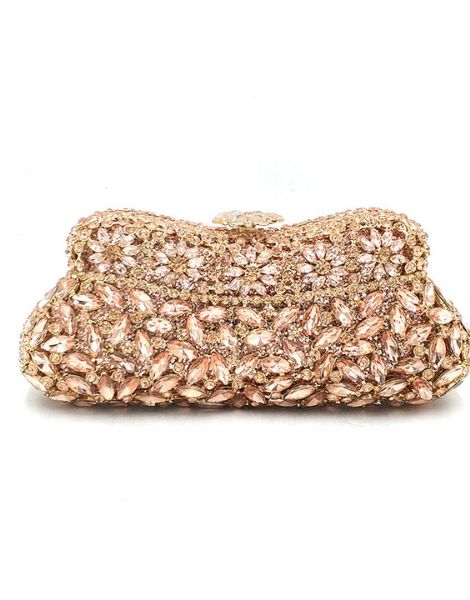 bulk polyester crystal ladies clutches