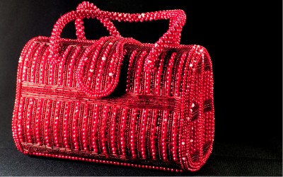 Beaded micro mini purse