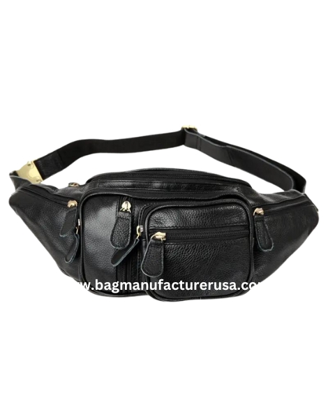 bulk custom leather large fanny pack crossbody bag