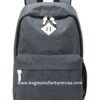 wholesale polyester grey zipper backpack bags