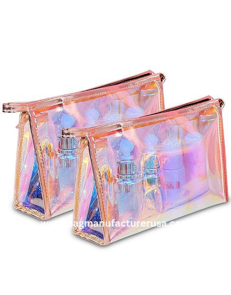 bulk waterproof holographic makeup cosmetic bag