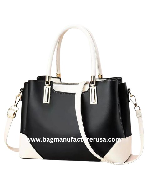 wholesale exquisite elegant women handheld black tote bag