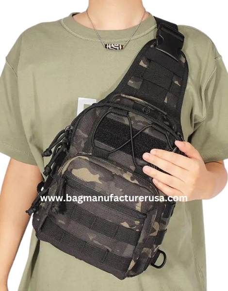 wholesale casual outdoor camo crossbody shoulder travel bag