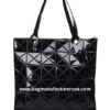 wholesale geometric pattern black tote bag manufacturer