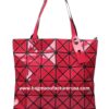 bulk geometric pattern red tote bag manufacturer