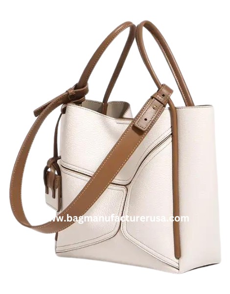 wholesale luxury large capacity white tote bag manufacturer