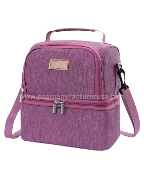 wholesale insulated lunch bag with dual compartment manufacturer