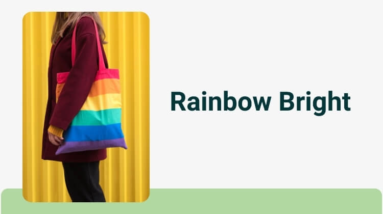 wholesale rainbow bright bags manufacturer 