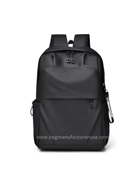 customized large capacity black laptop backpack for men