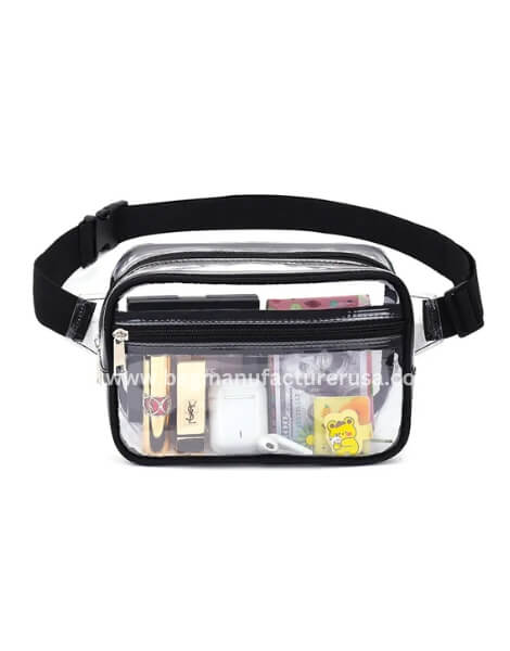 custom pillow shaped waterproof clear waist bag
