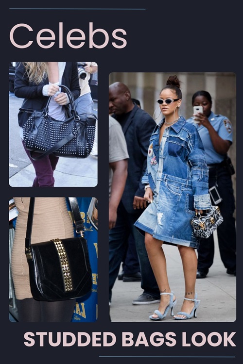 celebs studded bags looks