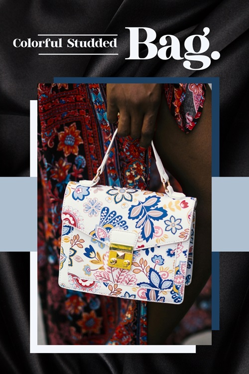 colorful studded bags