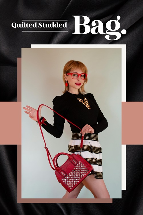 quilted studded bags