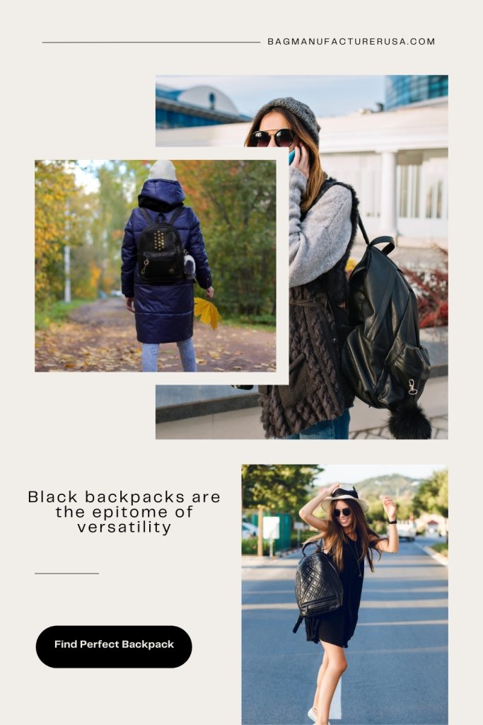 black backpacks are the epitome of versatility