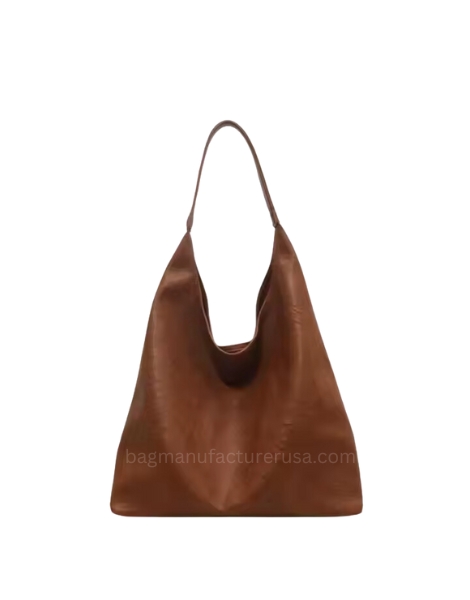 wholesale pu leather slouchy hobo bag