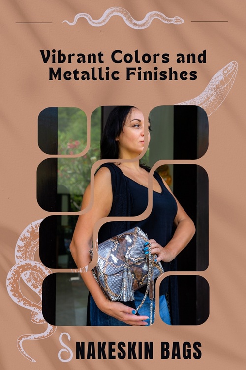 Vibrant Colors and Metallic Snakeskin Bags