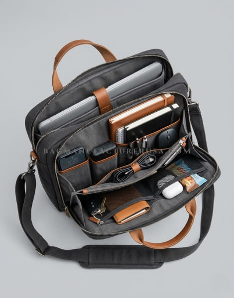 custom work bag with organized compartments