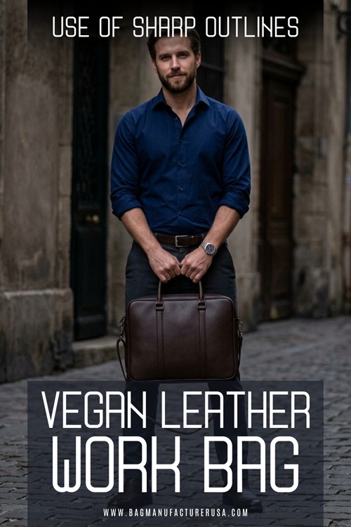 Use of Sharp Outlines Styling Vegan Leather Work Bags