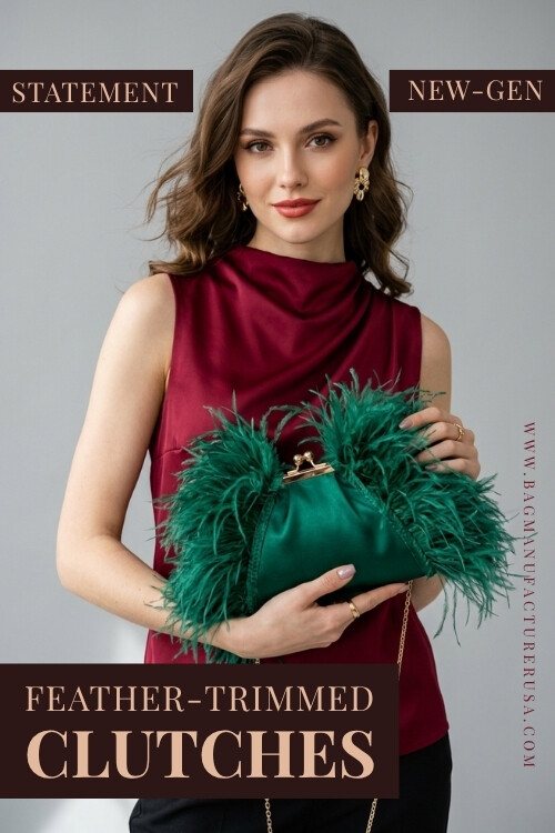 Feather-Trimmed Clutches Clutch Bag Trends Brands Should Stock